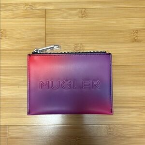 Mugler small tie dye structured zipper pouch
